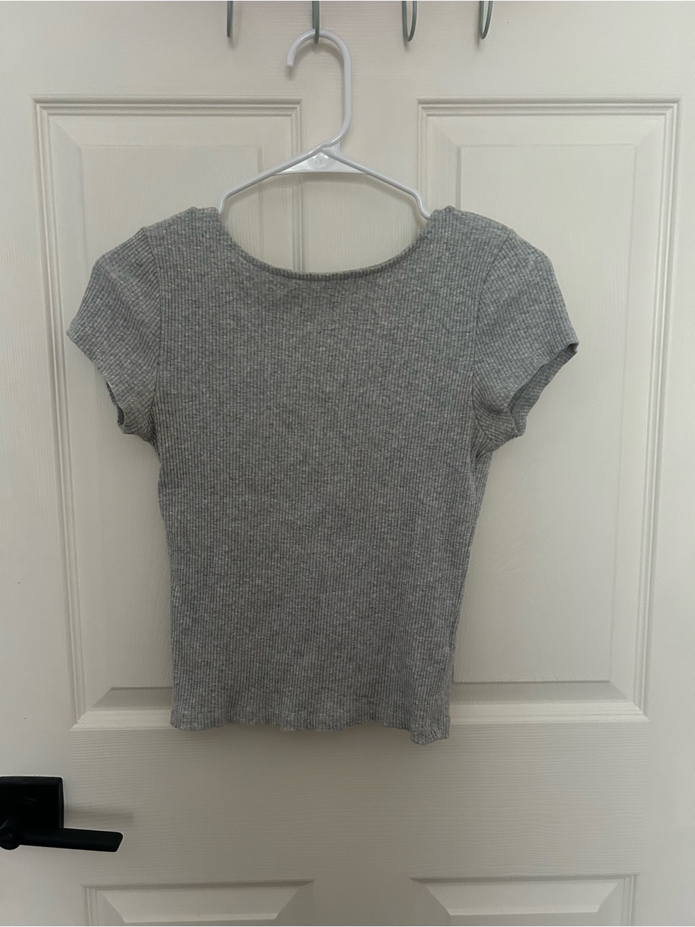 Cotton On Gray Ribbed Short Sleeve Tee